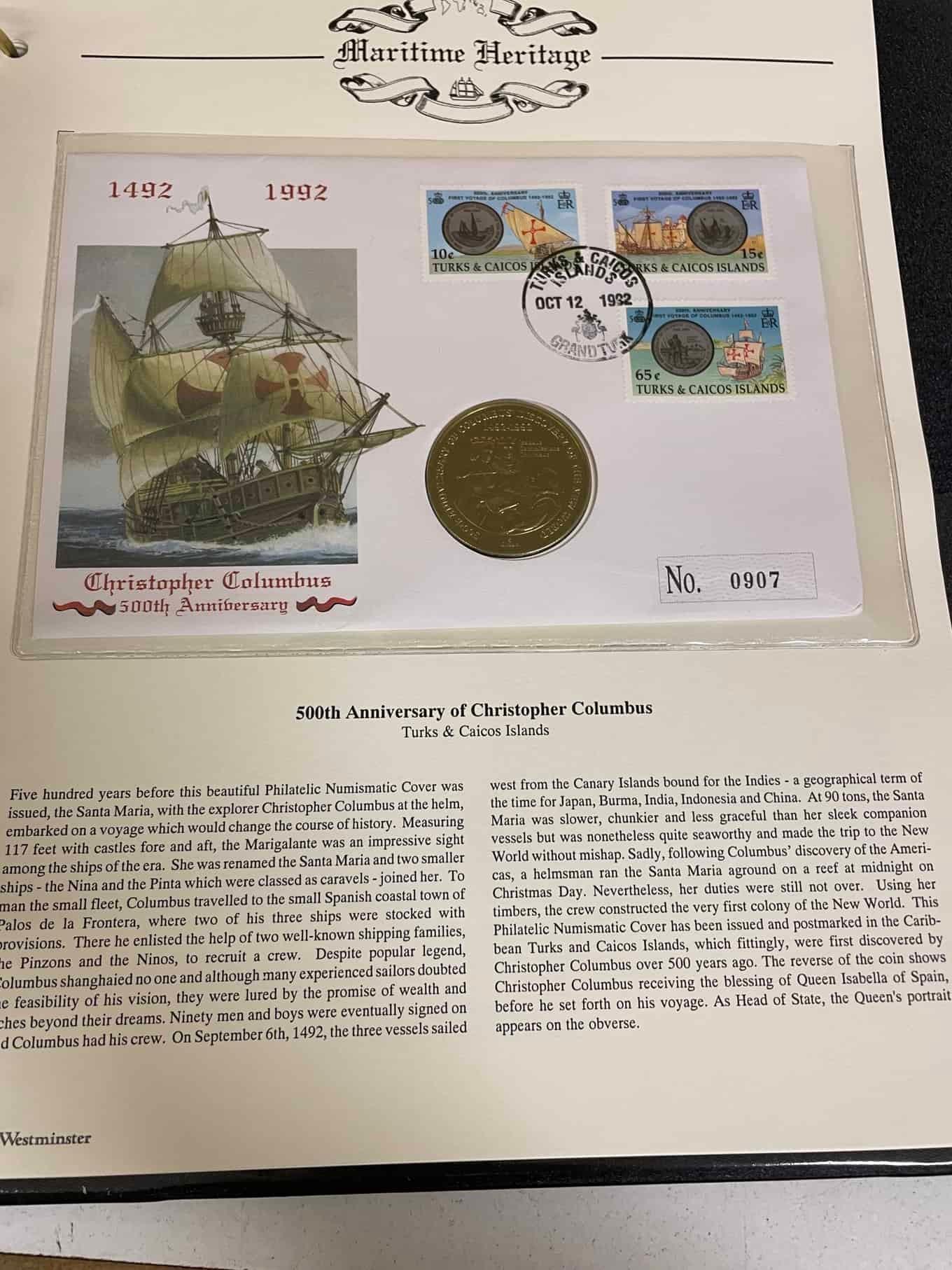 Westminster Maritime Heritage, Christopher Columbus, First Day Covers in three albums, and three - Bild 211 aus 346