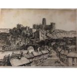 Sir Henry George Rushbury (British 1889 - 1968), Durham Cathedral, etching, signed in pencil, 26 x