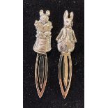 Two silver Beatrix Potter bookmarks Modern
