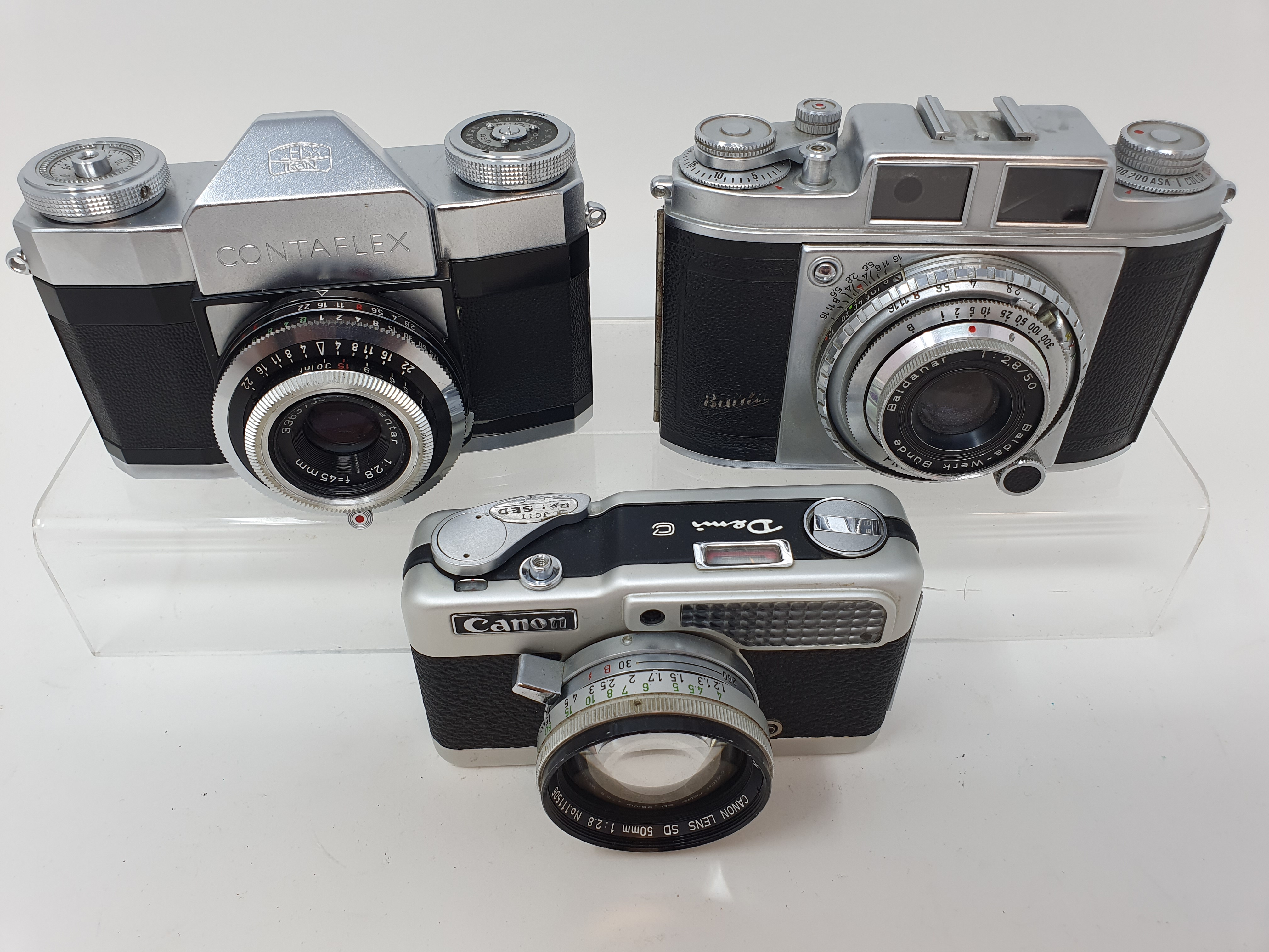 A Zeiss Ikon contaflex camera and a Balda camera and a Canon Demi zero camera (3) Provenance: Part - Image 2 of 3