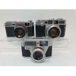 A Yashica 35 camera, serial number 38106086, an Aires 35-V camera, and a Palmat (3) Provenance: Part