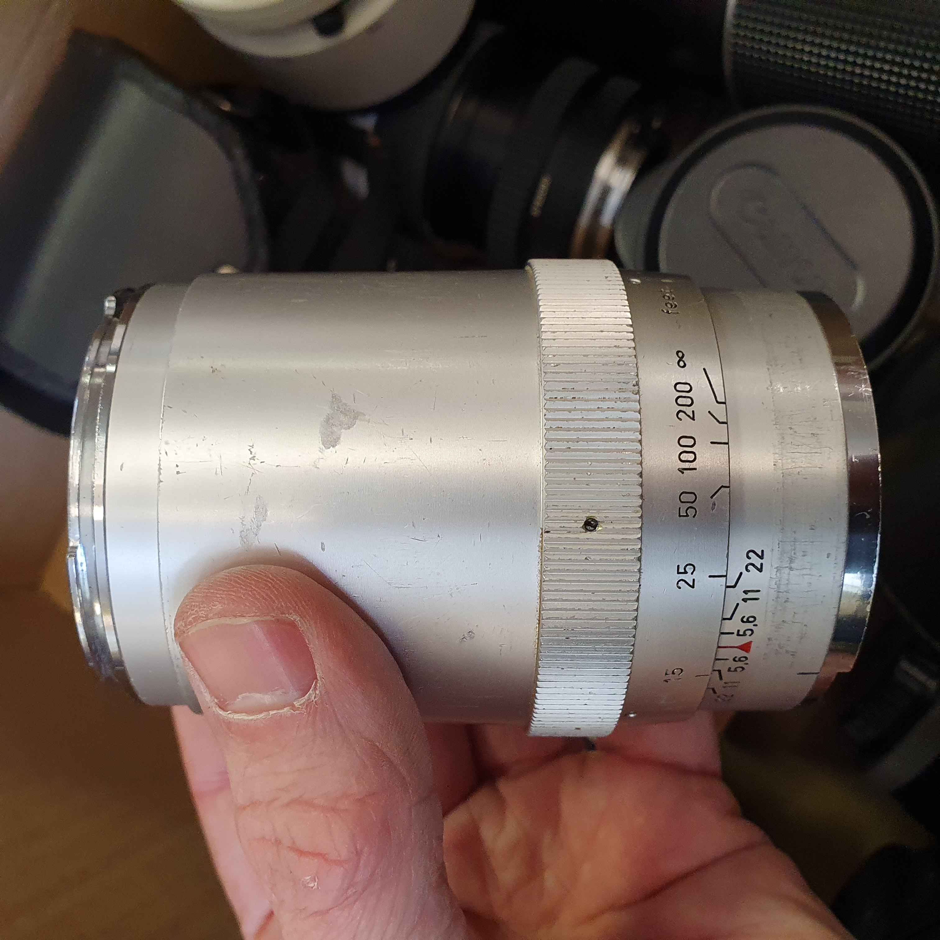 A Steinheil camera lens and various other camera lenses (box) Provenance: Part of a vast single - Image 10 of 12