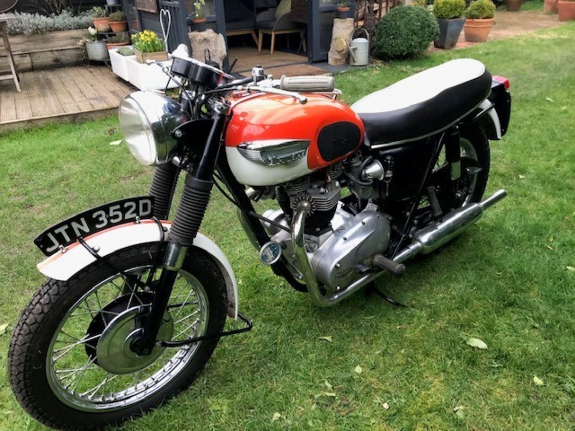 1966 Triumph T120 Bonneville Registration number JTN 352D Frame number TI20DU2801 Engine number - Image 3 of 17