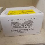 Six bottles of Chateau Henri Prudhon & Fils, Saint Aubin Prudhon les Cru Rouge, 2015 in cardboard