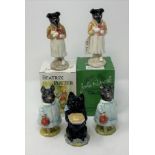 A Beswick Beatrix Potter figure, Duchess, second edition, two Beatrix Potter figures of Pig-Wig, and