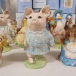 A Royal Albert Beatrix Potter figure, Little Pig Robinson, fourteen other figures, and fourteen