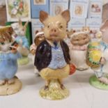 A Beswick Beatrix Potter figure, Pigling Bland, sixteen other Beatrix Potter figures, and