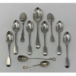 Assorted silver spoons, various dates and makers, 8.6 ozt (11)