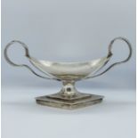 A 19th century Continental silver oval salt, stamped F Waydendom 84, 3.7 ozt