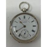 A silver open face pocket watch, the enamel dial signed THE EXPRESS ENGLISH LEVER J. G. GRAVES,