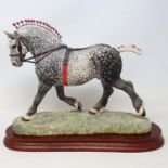 A Border Fine Arts figure, Pecheron Supreme Champion, limited edition 445/950, by Anne Wall, with