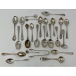 Assorted silver spoons, various dates and makers, 9.7 ozt