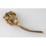 A Danish gilt metal coloured brooch, in the form of a rose, 10 cm