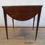 A 19th century mahogany Pembroke table, 80 cm wide Top with three splits, variation of colour, the