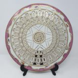 A rare late 18th/early 19th century Meissen Marcolini period porcelain drainer plate, with