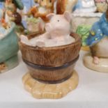 A Beswick Beatrix Potter figure, Yock-Yock in the Tub, fourteen other Beatrix Potter figures, and