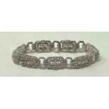 An Art Deco style silver and Cubic Zircon bracelet Modern