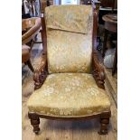 A 19th century mahogany armchair