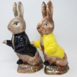 A Sylvac figure of Peter Rabbit, 33 cm high and five other Sylvac figures (6)