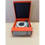 A Westminster portable record player, and four other record players