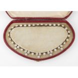 A 19th century paste set necklace, boxed