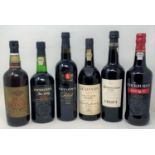 A 75cl bottle of Grahams 1977 vintage port, bottled 1979, a 75cl bottle of Croft distinction port, a