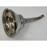 A George III silver wine funnel, crested, London 1807, 2.8 ozt, 13.5 cm