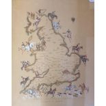 English school, 20th century, Hunting Counties of England, Scotland and Wales, watercolour and