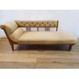 A mahogany framed chaise longue, 178 cm wide