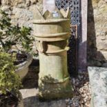 A stoneware chimney pot, 83 cm high