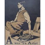 William Nicholson, A was an artist, lithograph, 26 x 21 cm