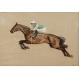 Edwine Simes, study of a race horse, pastel, signed, 43 x 61 cm