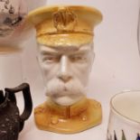 An early 20th century character jug of Kitchener, and various other 19th century and later