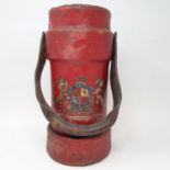 A shell carrier, painted with a coats of arms, 49 cm high