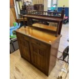 A mahogany chiffonier, 106 cm wide and two chairs (3)