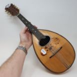 A mandolin, with a Farncesco Perretta Naples label, 61 cm