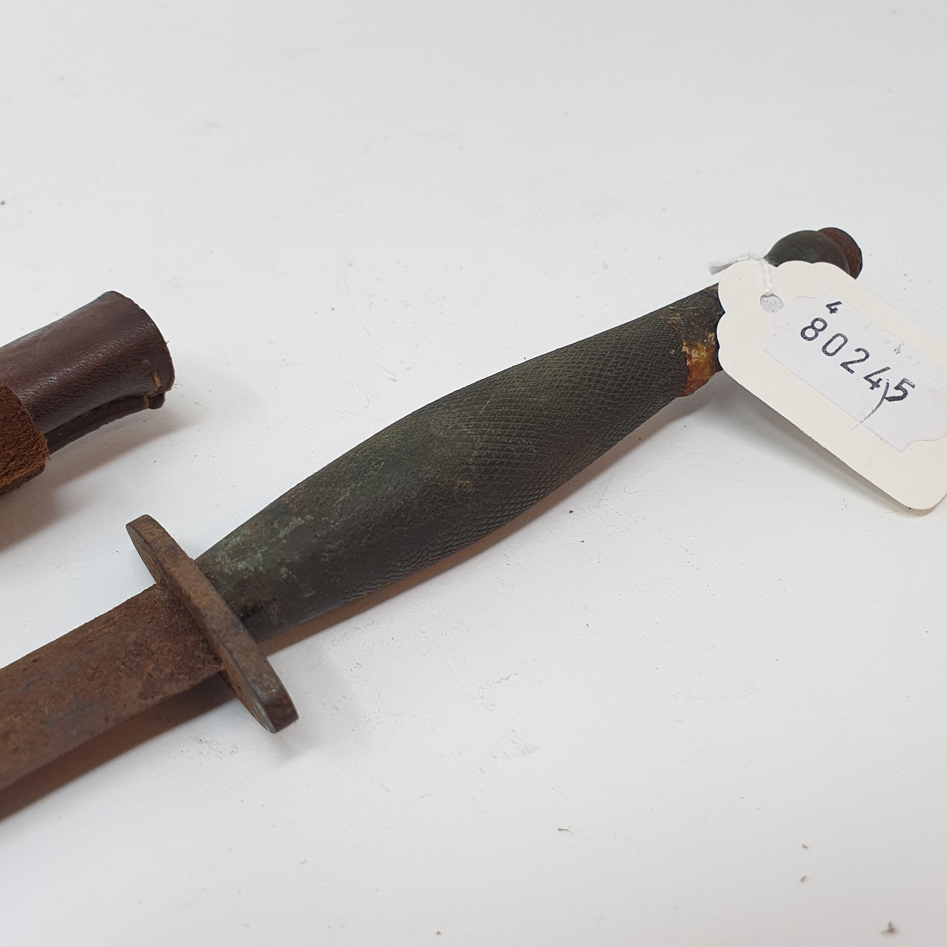 A Fairbairn & Sykes style Commando fighting knife, with a scabbard Provenance: belonged to the - Image 6 of 9