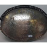 A silver plated oval tray, and various silver plate