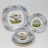 A Grosvenor China part tea set and various other items (3 boxes)