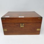 A 19th century mahogany writing box, 30 cm wide
