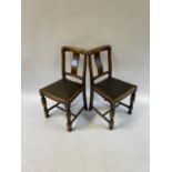 A set of four oak dining chairs, and six other chairs (10)