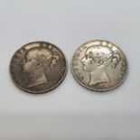 Two Queen Victoria crowns, 1845 (2)