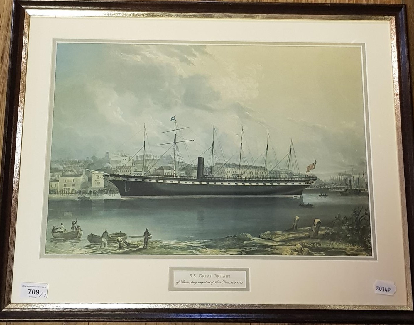 A modern print of SS Great Britain, 34 x 47 cm and six other prints (7) - Image 2 of 3