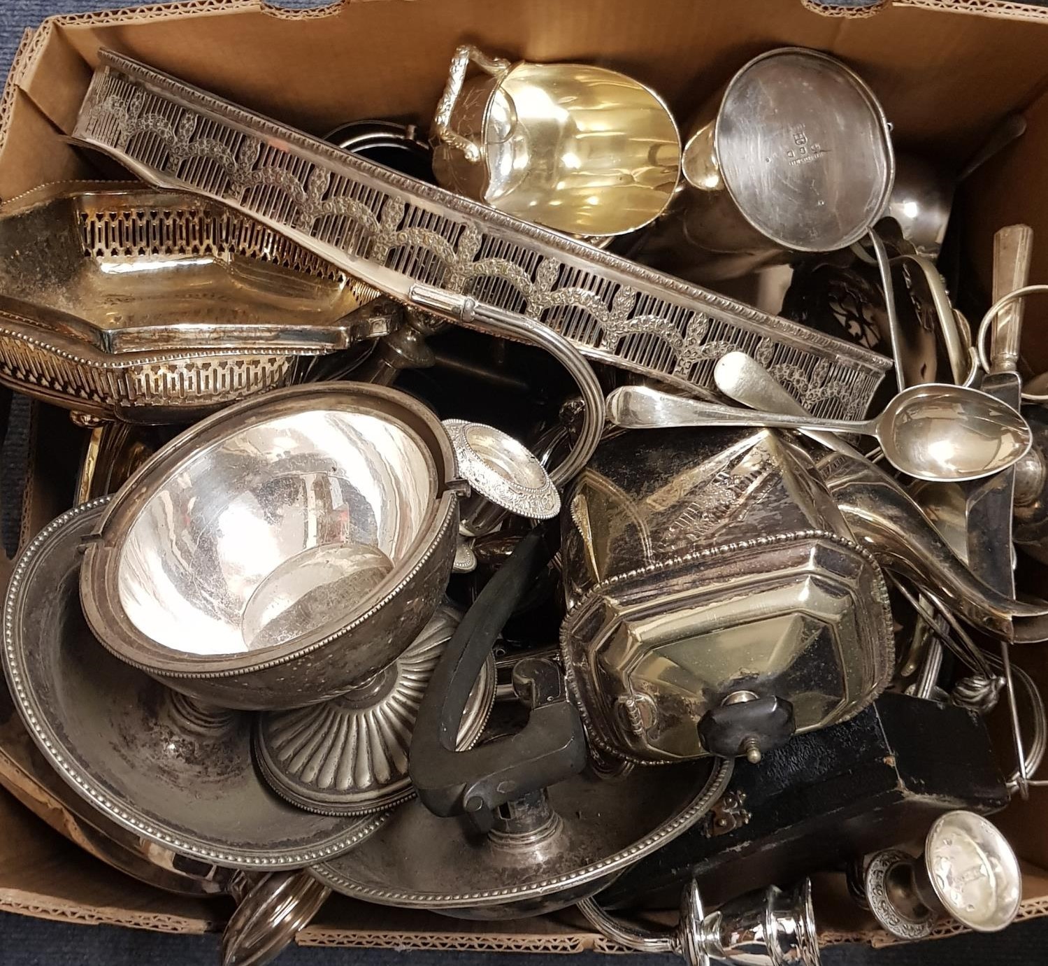 A silver plated oval tray, and various silver plate - Image 2 of 3