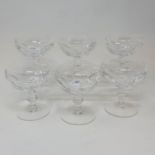 A part suite of Waterford glass, comprising eleven coupe, five wine glasses and nine sherry