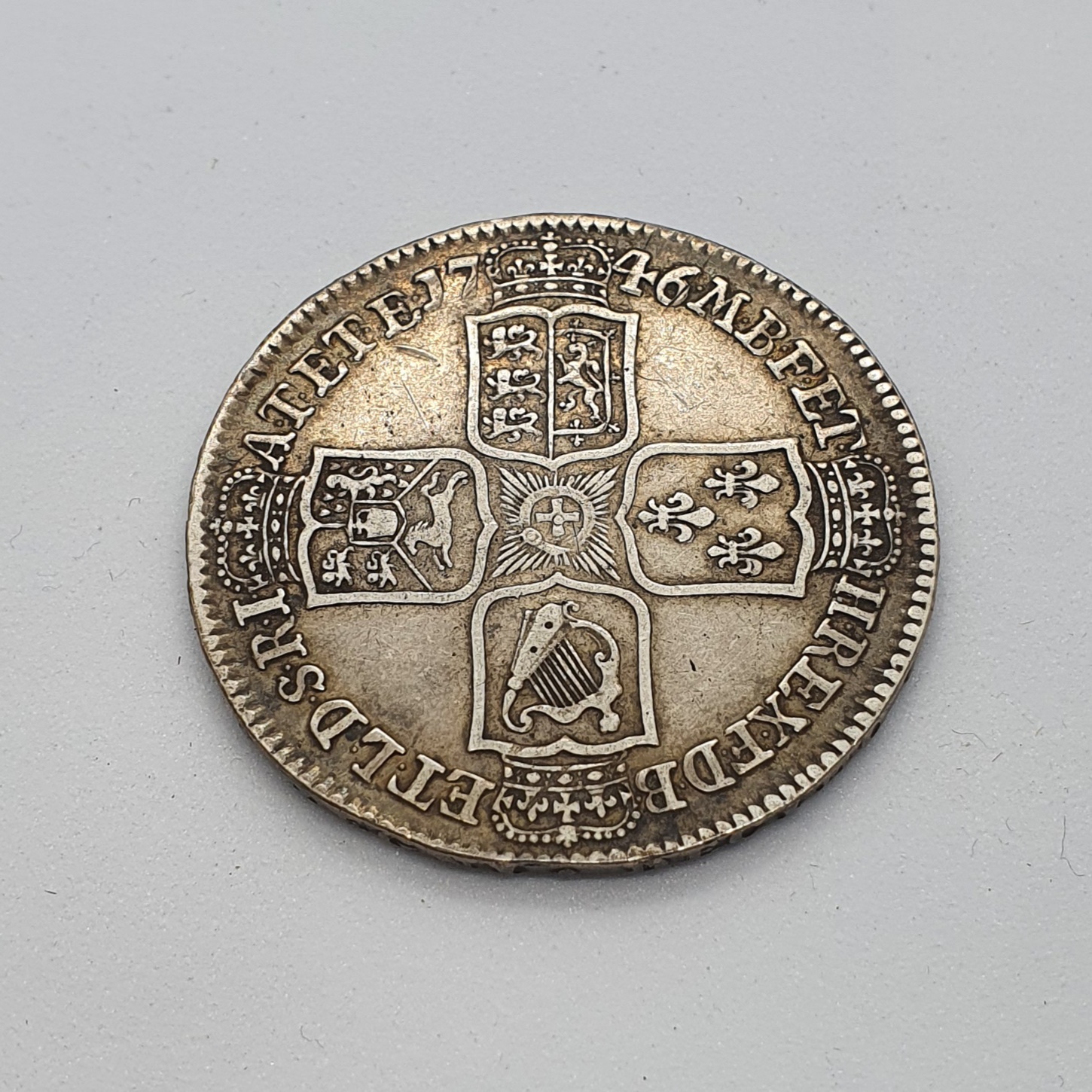 A George II half crown, LIMA, 1746 - Image 2 of 2