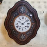 A French vineyard type wall clock, the 23 cm diameter dial signed Delisle A Vaugirard, fitted a 30