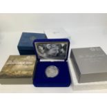 A Royal Birth silver proof coin, 2015, and others similar, all boxed