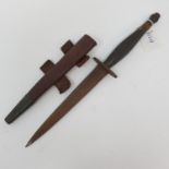 A Fairbairn & Sykes style Commando fighting knife, with a scabbard Provenance: belonged to the
