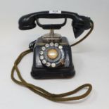 A Danish black dial phone 1930s converted